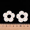 Flower Theme Printed Acrylic Pendants OACR-T028-06G-4