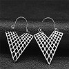 Non-Tarnish 304 Stainless Steel Hollow Triangle Hoop Earring EJEW-Q789-07P-1