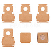 Square Kraft Paper Jewelry Storage Boxes CON-TAC0001-04A-10