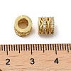 Rack Plating Brass Micro Pave Cubic Zirconia European Beads KK-K377-09G-3