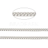 Rhodium Plated 925 Sterling Silver Curb Chains STER-F052-17P-2
