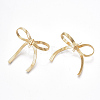 Brass Stud Earring Findings KK-S350-022G-1