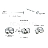 100Pcs 304 Stainless Steel Stud Earring Findings STAS-YW0001-43G-5