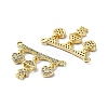 Rack Plating Brass Micro Pave Clear Cubic Zirconia Pendants KK-R157-12B-G-2