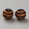 Halloween Theme Resin Rhinestone Beads RB-WH0003-08B-1