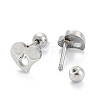 Tarnish Resistant 201 Stainless Steel Barbell Cartilage Earrings EJEW-R147-36-3