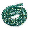 Electroplate Transparent Glass Beads Strands EGLA-A046-01C-23-3