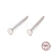 925 Sterling Silver Flat Pad  Stud Earring Findings STER-K167-045A-S-5