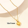 304 Stainless Steel Heart Pendant Necklaces for Men and Women FS-WG1B83F-08-1
