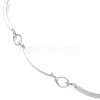 304 Stainless Steel Curved Bar Link Chain Necklaces NJEW-K249-18P-2