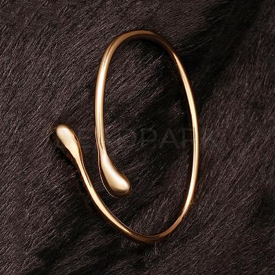 Real 18K Gold Plated Brass teardrop BJEW-BB07402-1