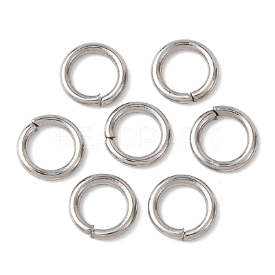 Tarnish Resistant 304 Stainless Steel Open Jump Rings X-STAS-Q186-02-5x0.8mm-1