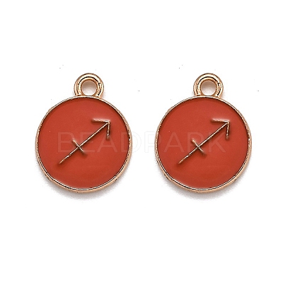 Alloy Enamel Pendants ENAM-S124-01B-12F-1