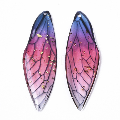 Transparent Epoxy Resin Big Pendants X-RESI-T046-01E-1