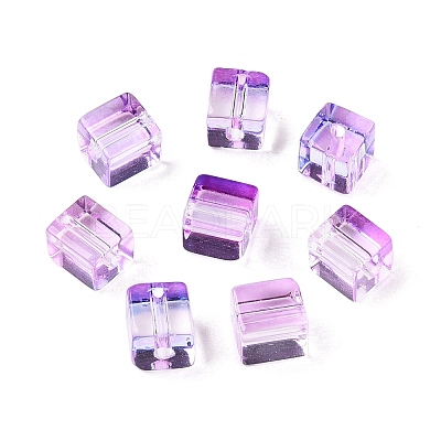 Baking Paint Transparent Glass Beads DGLA-N005-01A-07-1