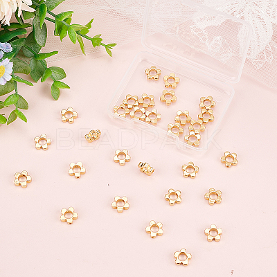 30Pcs Brass Bead Frames KK-DC0002-54-1
