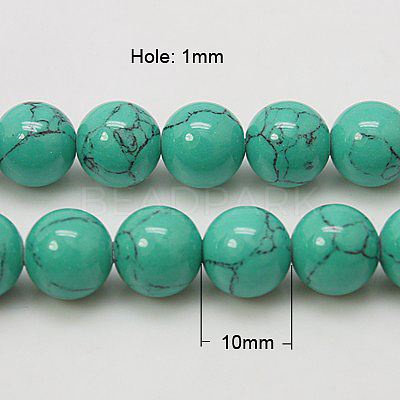 Synthetic Turquoise Beads Strands TURQ-H038-10mm-XXS11-1