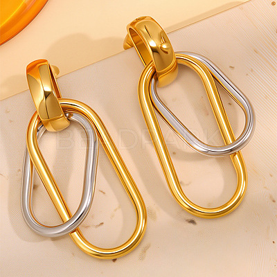 304 Stainless Steel Stud Dangle Earrings FS-WG489C3-01-1