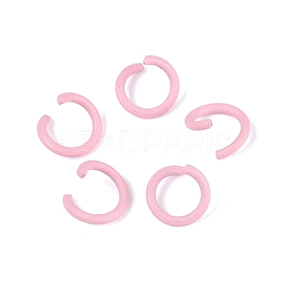 Spray Painted Iron Open Jump Rings IFIN-T017-04C-12-1