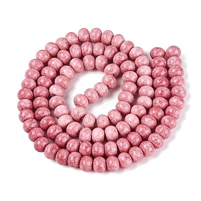 Opaque Baking Paint Glass Beads Strands GLAA-Q110-03A-03-1