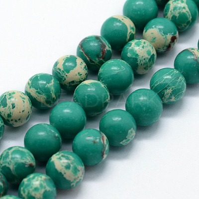 Synthetic Imperial Jasper Beads Strands G-I199-35-6mm-A-1