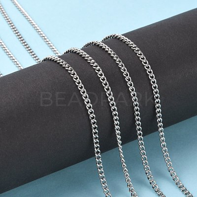 Tarnish Resistant 304 Stainless Steel Curb Chains CHS-R008-05-1