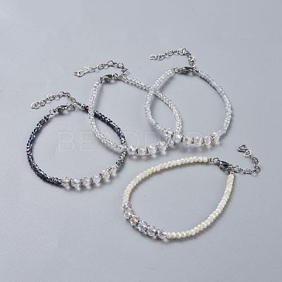 Glass Beads Bracelets BJEW-JB04398-1