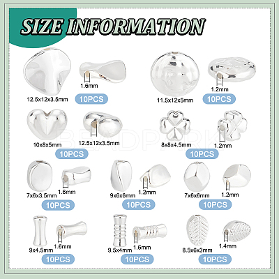 100Pcs 10 Styles Alloy Bead FIND-BC0004-58-1
