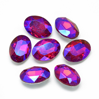 Pointed Back Glass Rhinestone Cabochons RGLA-T018-13x18mm-03-1