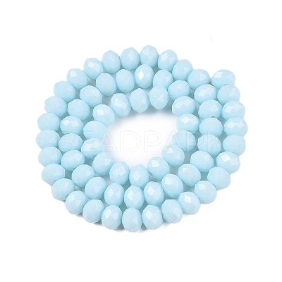 Opaque Solid Color Imitation Jade Glass Beads Strands EGLA-A044-P8mm-D06-1