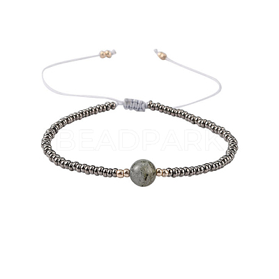 Nylon Thread Braided Beads Bracelets BJEW-JB04346-04-1