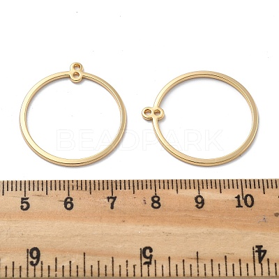 Brass 2-Loop Link Pendants X-KK-V003-08-1