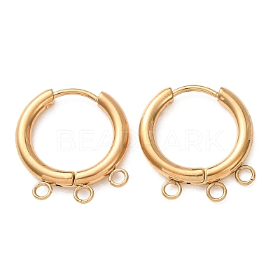 304 Stainless Steel Huggie Hoop Earring Findings STAS-D183-03A-G-1