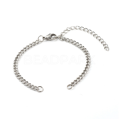 Tarnish Resistant 304 Stainless Steel Twisted Chains Bracelet Making AJEW-JB01064-1
