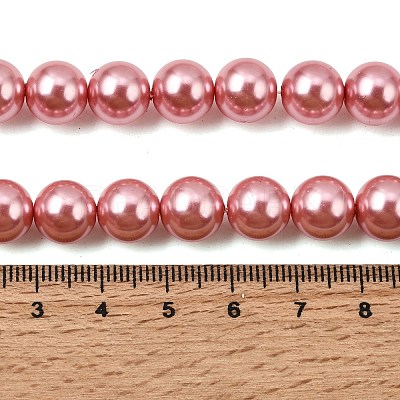 Eco-Friendly Dyed Glass Pearl Round Beads Strands HY-A002-10mm-RB109-1