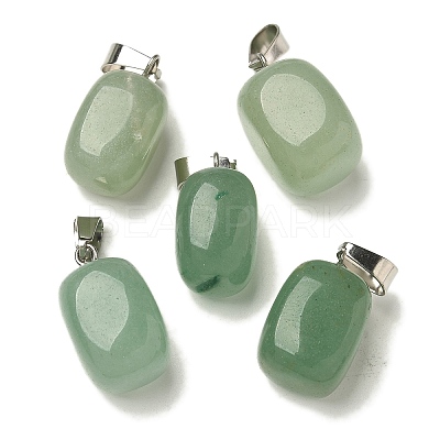 Natural Green Aventurine Pendants G-Z067-03P-04-1