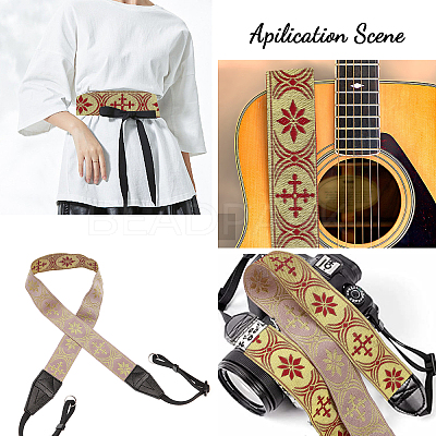 Ethnic Style Polyester Jacquard Ribbon OCOR-WH0079-19B-1
