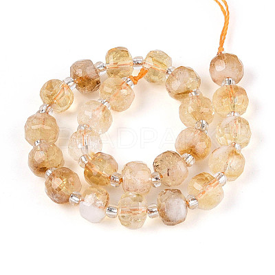 Heated Natural Citrine Beads Strands G-N327-08A-10-1