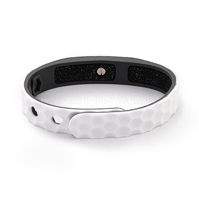 Flat Silicone Cord Bracelets BJEW-F421-01K-1