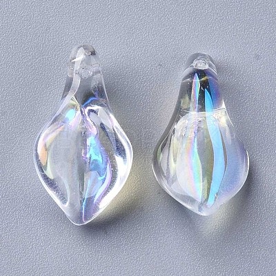 Transparent Glass Pendants GLAA-S054-007C-01-1