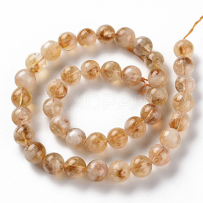 Heated Natural Citrine Beads Strands G-S362-105D-1