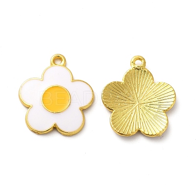 Rack Plating Alloy Enamel Pendants ENAM-F146-10G-1
