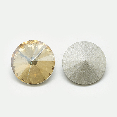 Pointed Back Glass Rhinestone Cabochons RGLA-T086-10mm-06-1