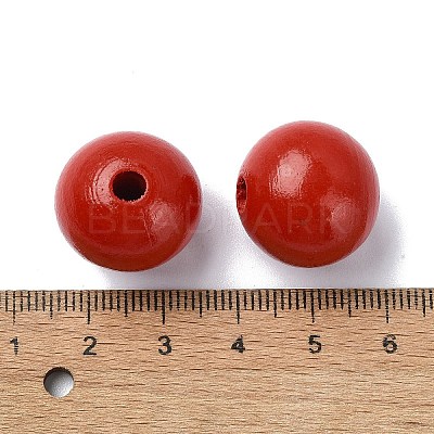 Wood Large Hole European Beads WOOD-D027-01A-1