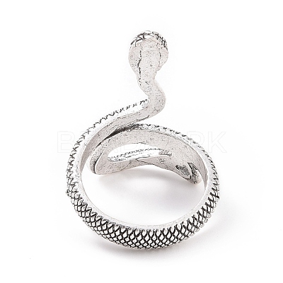 Snake Wide Band Rings for Men RJEW-F126-09AS-1