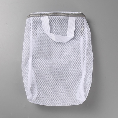 Polyester Mesh Zipper Laundry Bags with Handles ABAG-TAC0003-13A-03-1