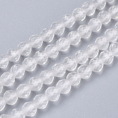 Natural Quartz Crystal Beads Strands X-G-D166-A-3mm-1