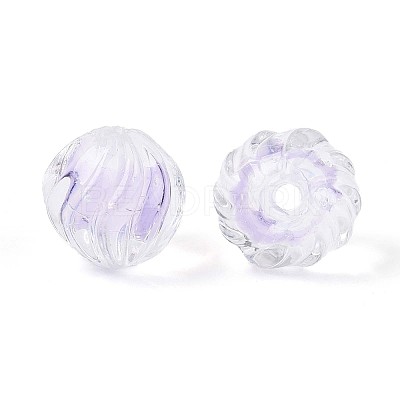 Textured Inner Flower Handmade Lampwork Beads LAMP-T024-07E-1