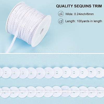 Plastic Paillette Beads PVC-Q085-6mm-L010-1