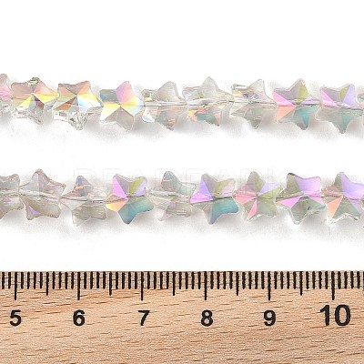 Electroplate Transparent Glass Beads Strands EGLA-U004-03A-HP04-1